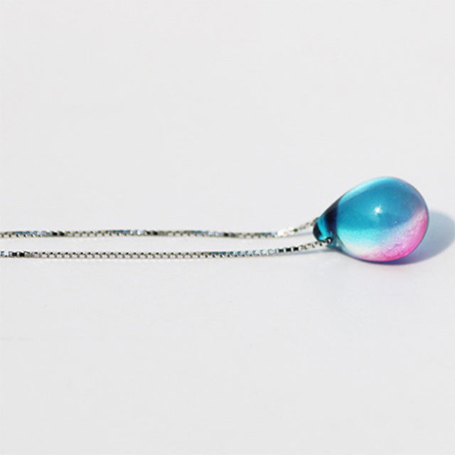 2017 Fashion Mermaid necklace beach ocean sea necklace mermaid Mermaid's tears sea sand pendant necklace free ship