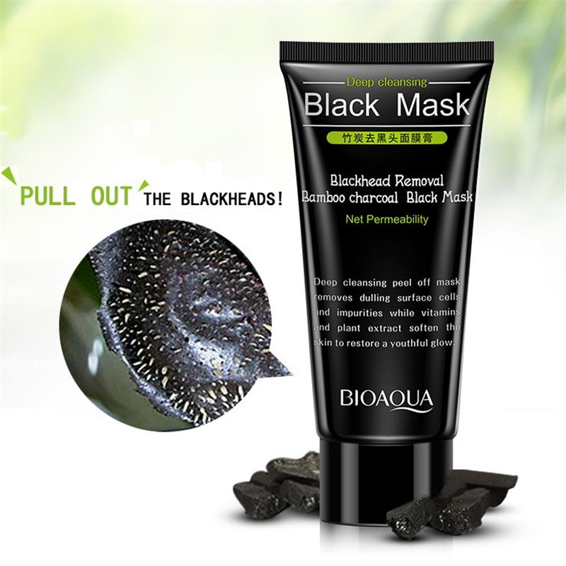 Blackhead Removal Bamboo charcoal Black Mask Deep Cleansing Peel Off Mask Pores Shrinking Acne Treatment Oil-control