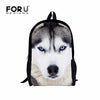 Cool Pet Dog Husky Children Backpack 3D Animal Printing Travel Daypack-isodeals