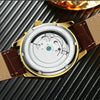 Fashion Luxury Brand BINSSAW leather Tourbillon Watch Automatic Men Wristwatch Men Mechanical steel Watches-isodeals
