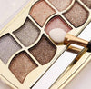 Professional Eye Makeup 12 Colors Eyeshadow Palette Gold Smoky Cosmetics Makeup Palette Diamond Bright Glitter Eye Shadow