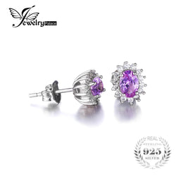 Jewelrypalace Oval 1.5ct Princess Diana William Kate Middleton's Created Alexandrite Sapphire Stud Earrings 925 Sterling Silver
