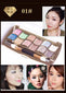 Professional Eye Makeup 12 Colors Eyeshadow Palette Gold Smoky Cosmetics Makeup Palette Diamond Bright Glitter Eye Shadow