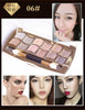 Professional Eye Makeup 12 Colors Eyeshadow Palette Gold Smoky Cosmetics Makeup Palette Diamond Bright Glitter Eye Shadow
