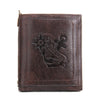 CONTACT'S Brand Wallet Casual Anchor Printed Design Genuine Leather Men Wallets With Card Holder and Coin Pocket For Male
