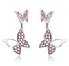 Manufacturers selling hanging butterfly earrings two wear fashion temperament Korean earrings fine jewelry for women