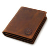 2017 Vintage Crazy Horse Handmade Leather Men Wallets Multi-Functional Cowhide Coin Purse Genuine Leather Wallet For Men