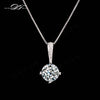 Double Fair OL Style Cubic Zirconia Chain Necklaces & Pendants Rose Gold Color Fashion Crystal Wedding Jewelry For Women DFN426