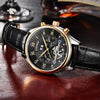 Fashion Luxury Brand BINSSAW leather Tourbillon Watch Automatic Men Wristwatch Men Mechanical steel Watches-isodeals