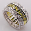 Weinuo Sterling-Silver-Jewelry Multi Colour Crystal Zircon 925 Sterling Silver Jewelry-isodeals