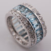Weinuo Sterling-Silver-Jewelry Multi Colour Crystal Zircon 925 Sterling Silver Jewelry-isodeals