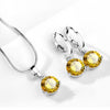 CARSINEL 21 Colors Jewelry Sets for Women Round Cubic Zircon Hypoallergenic Copper Necklace/Earrings Jewelry Sets Wholesale