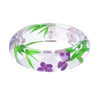 LIEBE ENGEL Transparent Resin Bracelet Bangle Dried Flower Red Leaf Love Bracelet Cuff For Women Best Gift Summer Jewelry 2017-isodeals