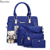 Soperwillton Women Bag Luxury Handbags Shoulder Patchwork Crossbody Messenger Women's Bag 4 Pieces Female Bolsa Feminina #1122