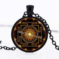 SUTEYI Fashion 2017 Buddhist Sri Yantra Pendant Necklace Sacred Geometry Sri Yantra Jewelry, Wholesale Jewelry