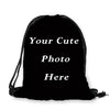 Australian Shepherd Drawstring Bag Cute Pet Dogs Custom Animal Backpack Border Collie Printed Double Sides For Woman School Girl