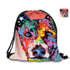 Australian Shepherd Drawstring Bag Cute Pet Dogs Custom Animal Backpack Border Collie Printed Double Sides For Woman School Girl