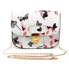Luxury Women Bags Design Small Satchel Women bag Flower Butterfly Printed PU Leather Shoulder Bag Retro Crossbody Bag Bolsa
