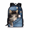 Cool Pet Dog Husky Children Backpack 3D Animal Printing Travel Daypack-isodeals