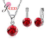 JEXXI Fashion Luxury CZ Jewelry Sets 925 Sterling Silver Earring+Pendant Necklace Set Women Anniversary Gifts