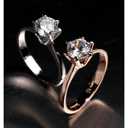 TracysWing Genuine Austria Crystal 18KRGP gold Color Rings-isodeals