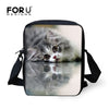 FORUDESIGNS Casual Women Handbag 3D Cat Cross-body Bags For Girls Child Small Shoulder Bag Kids Messenger Bag Mochilas Infantil