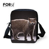 FORUDESIGNS Casual Women Handbag 3D Cat Cross-body Bags For Girls Child Small Shoulder Bag Kids Messenger Bag Mochilas Infantil