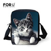 FORUDESIGNS Casual Women Handbag 3D Cat Cross-body Bags For Girls Child Small Shoulder Bag Kids Messenger Bag Mochilas Infantil
