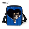 FORUDESIGNS Casual Women Handbag 3D Cat Cross-body Bags For Girls Child Small Shoulder Bag Kids Messenger Bag Mochilas Infantil