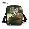 FORUDESIGNS Casual Women Handbag 3D Cat Cross-body Bags For Girls Child Small Shoulder Bag Kids Messenger Bag Mochilas Infantil
