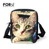 FORUDESIGNS Casual Women Handbag 3D Cat Cross-body Bags For Girls Child Small Shoulder Bag Kids Messenger Bag Mochilas Infantil