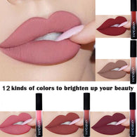 12 Colors Matte Red Lip Liquid Lipstick Waterproof  Lip Tint Moisturizer Makeup Stick NudeGloss Cosmetics Lip Beauty Lip Colors
