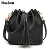 Huasign PU Leather Tassel Shoulder bag Cheap Crossbody bags Organizer Small Cute Bucket Bag Lady Messenger Women Feminina Bags