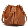 Huasign PU Leather Tassel Shoulder bag Cheap Crossbody bags Organizer Small Cute Bucket Bag Lady Messenger Women Feminina Bags