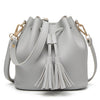 Huasign PU Leather Tassel Shoulder bag Cheap Crossbody bags Organizer Small Cute Bucket Bag Lady Messenger Women Feminina Bags