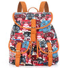 Sansarya New 2017 School Bag Bohemian Vintage Women Backpack Drawstring Printing Canvas Bagpack Sac a Dos Femme Rucksack Female