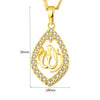 The new Islamic Allah Zircon jewelry pendant necklace for ladies / men's  gold colour jewelry hollow Muslim