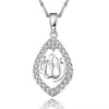 The new Islamic Allah Zircon jewelry pendant necklace for ladies / men's  gold colour jewelry hollow Muslim