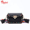 High Quality PU Leather Women Crossbody Bags Fashion Color Rivet Design Women Shoulder Bags Color Shoulder Strap Ladies Bag 2017