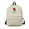 Men Heart Canvas Backpack Cute Women Rose Embroidery Backpacks for Teenagers Women's Travel Bags Mochilas Rucksack School Bags