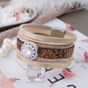 Newest Partnerbeads snap bracelets jewelry 8.26 inch PU leather bracelets fit 18-20mm-isodeals