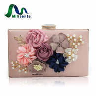 Milisente 7 Colors Women Clutch Lady Flower Day Clutches Female Wedding Purses