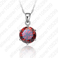 JEXXI Classic 6 Claw Cubic Zircon Pendant 925 Sterling Silver Necklace for Women Engagement & Wedding Jewelry