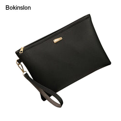 Bokinslon Fashion Woman Bags PU Leather Solid Color Women Crossbody Bags Simple Practical Female Shoulder Bags