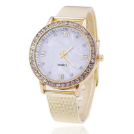 Women Diamond Analog Stainless Steel Quartz Wrist Watch Watches