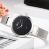 Miss Fox Silver Minimalist Watch Steel Slim Simple Style Ultra Thin Watch Waterproof-isodeals