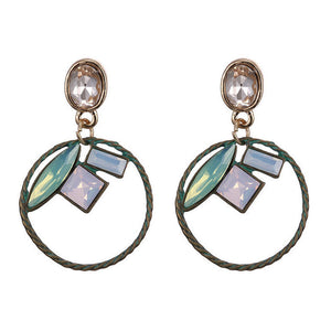 Vintage Hollow Round Dangle Drop Statement Earrings-isodeals