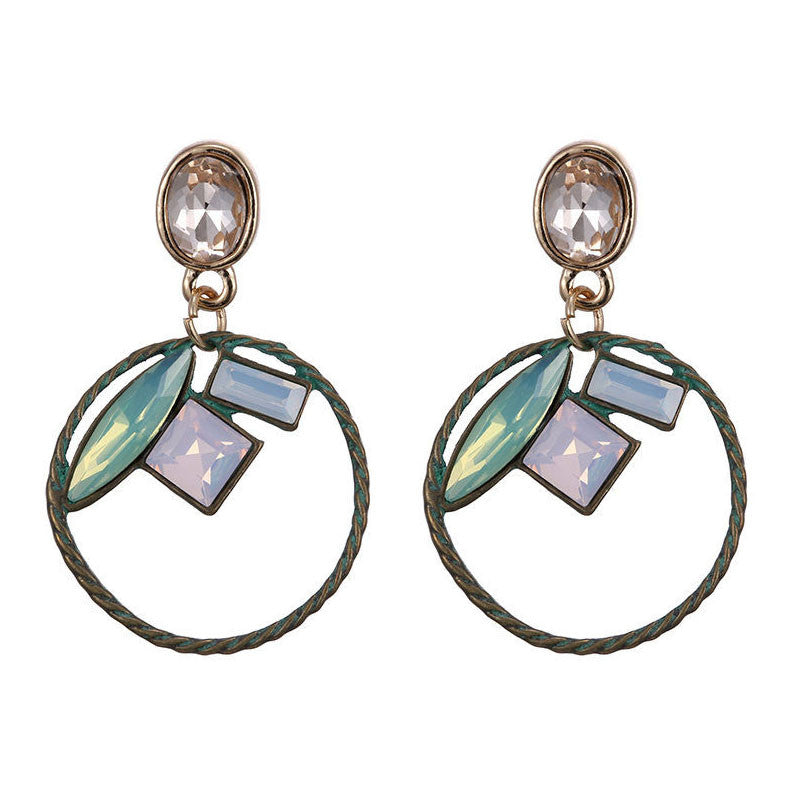 Vintage Hollow Round Dangle Drop Statement Earrings-isodeals
