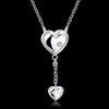 JEXXI Jewelry Factory Wholesale Long 925 Sterling Silver Exquisite Sweet Love Statement Necklace Free Shipping Cubic Zirconia