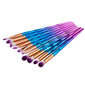 10pcs/set Rainbow Brush Cleaner Eye Make Up Brush Eyeshadow Eyebrow Eyelashes Brush for Women Beauty Cosmetics